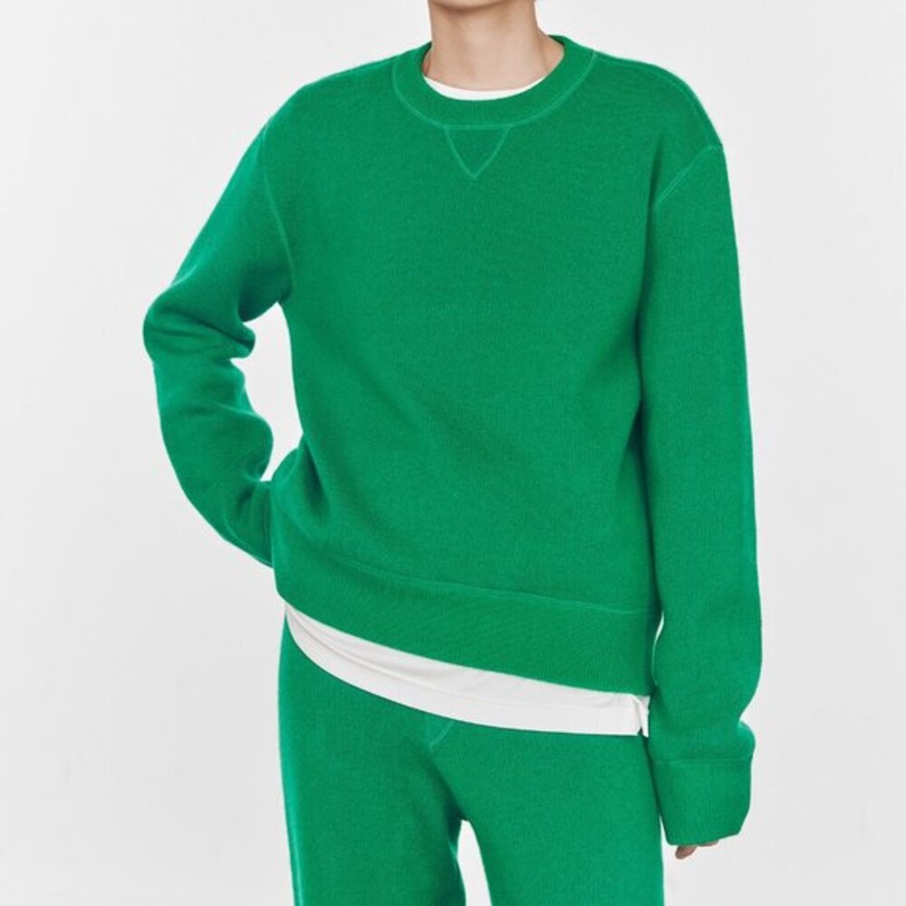 CHICJOC Green Cashmere/Wool Knit Sweater – Size 38